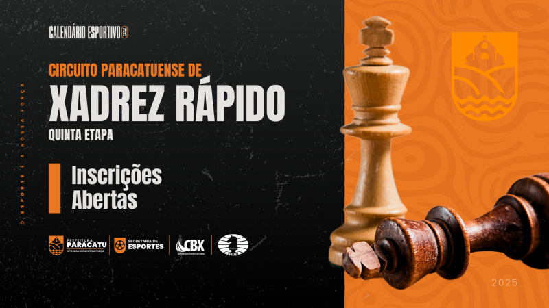 Banner da Quarta Etapa - Circuito Paracatuense de Xadrez